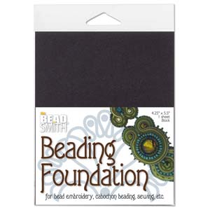 4.25x5.5inch Bead Smith Beading Foundation - Black