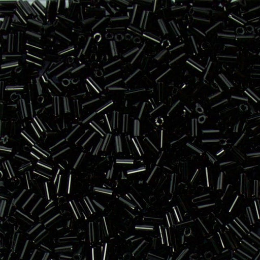 3mm Miyuki BUGLE Beads - Black