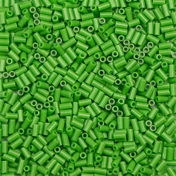 3mm Miyuki BUGLE Beads - Opaque Green