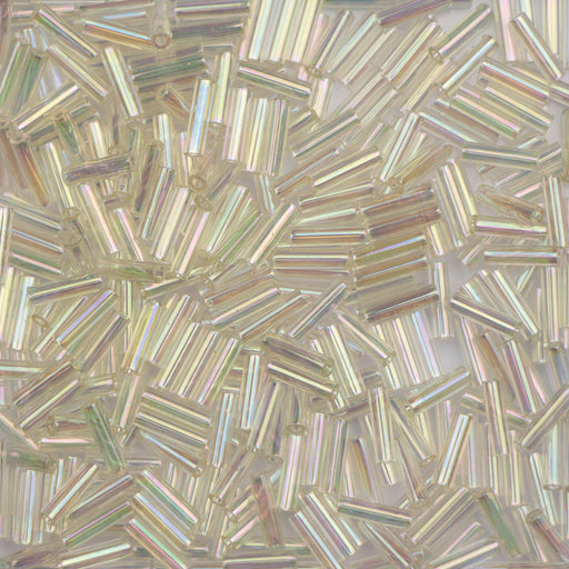 6mm Miyuki BUGLE Beads - Ivory Gold Luster