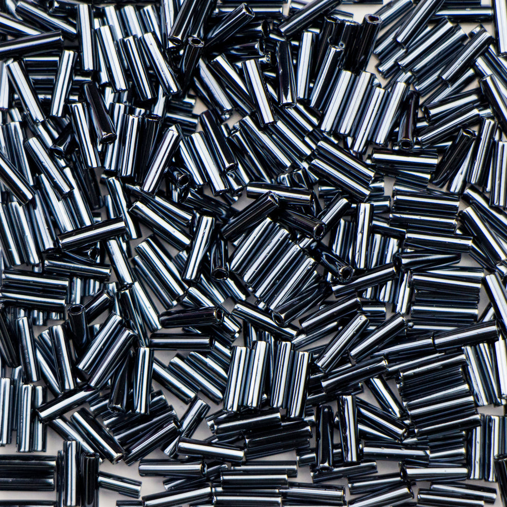 6mm Miyuki BUGLE Beads - Gunmetal