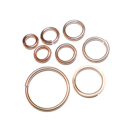 16swg (1.6mm) 7/16in. (12.1mm) ID 7.6AR Bronze Jump Rings