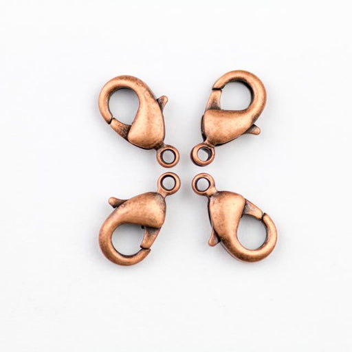 12mm x 7mm Lobster Claw Clasp - Antique Copper