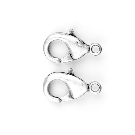 15mm x 9mm Lobster Claw Clasp - Antique Silver