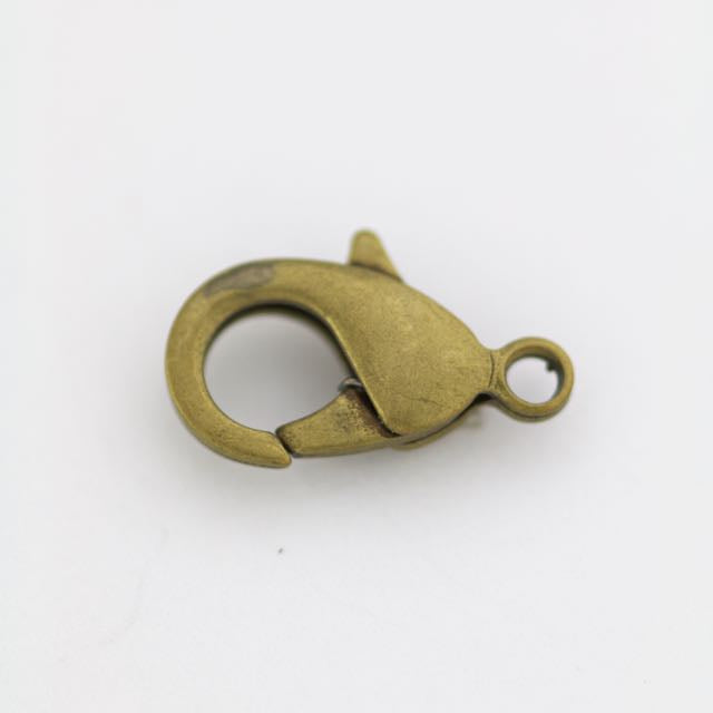 19mm x 10mm Lobster Claw Clasp - Antique Brass