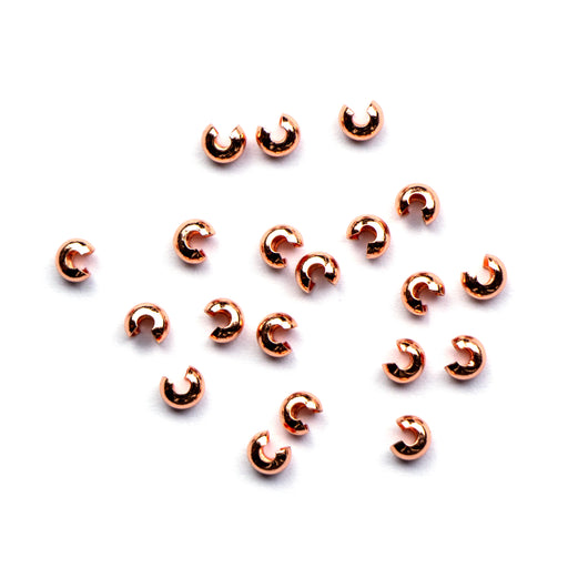 3mm Crimp Bead Cover - Copper