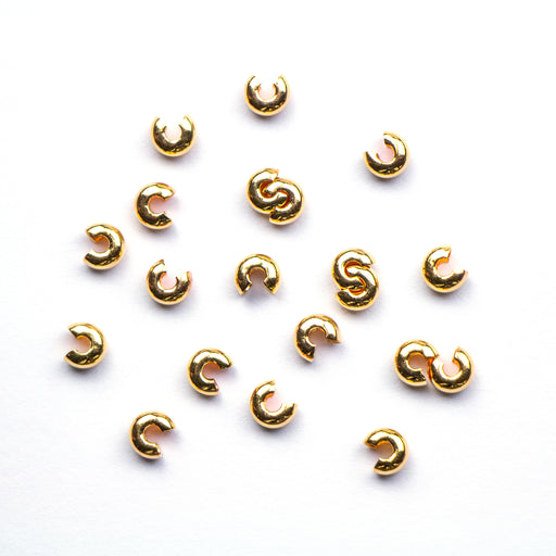 4mm Crimp Bead Cover - Gold