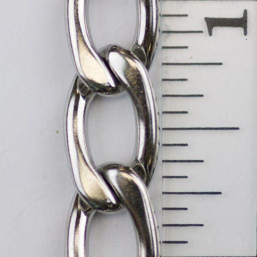 16.8mm x 9.5mm Curb Chain - Stainless Steel