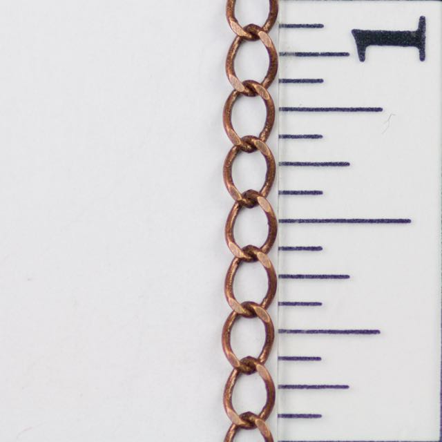 4mm Delicate Curb Chain - Antique Copper