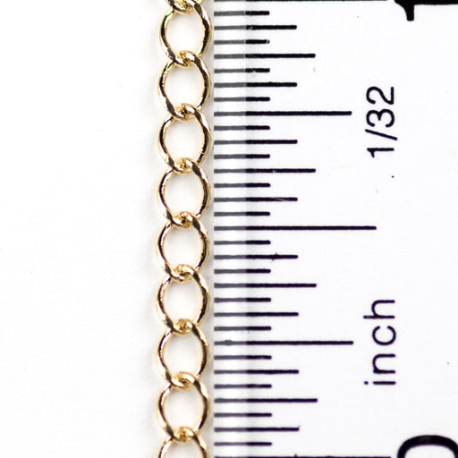 4mm Delicate Curb Chain - Gold
