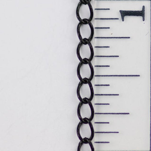 4mm Delicate Curb Chain - Matte Black