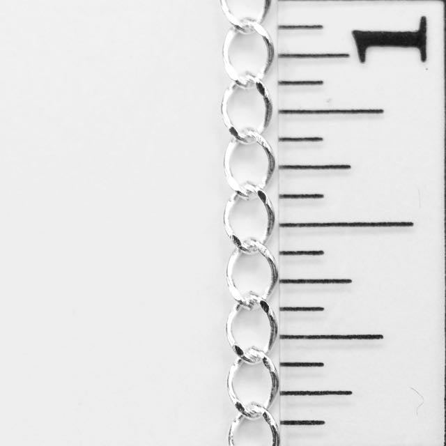 4mm Delicate Curb Chain - Silver