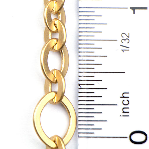 11mm x 10mm Fancy Cable Chain - Satin Hamilton Gold