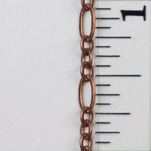 1mm Antique Copper Plated Rolo Chain by the Foot