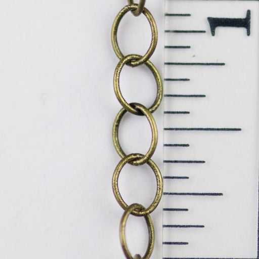 Vintage Brass Chain Wheat Link Chain With Nice Age Patina 5mm Chain sold by  the Foot CH1210 