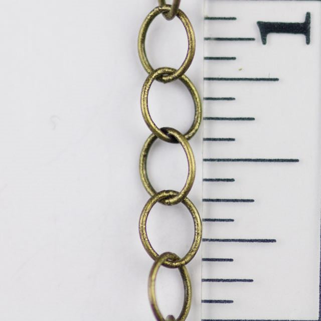 6mm x 5mm Oval Cable Chain - Antique Brass