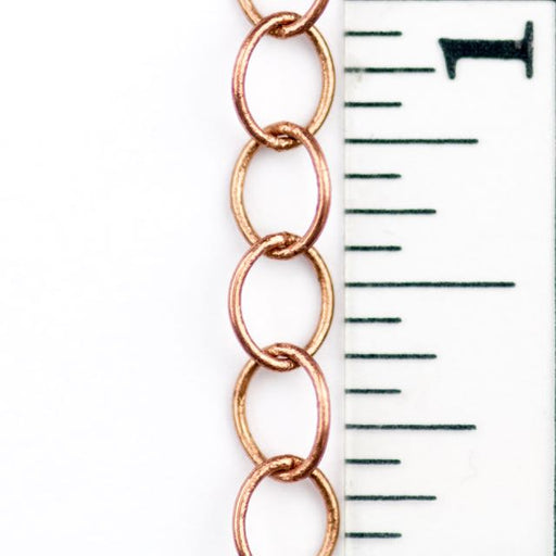 6mm x 5mm Oval Cable Chain - Antique Copper
