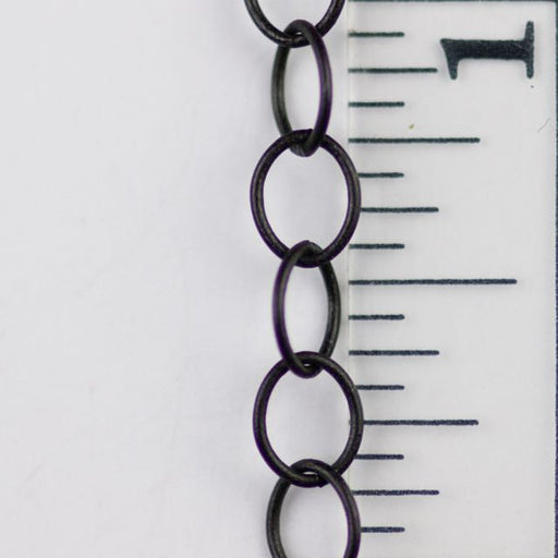 6mm x 5mm Oval Cable Chain - Matte Black