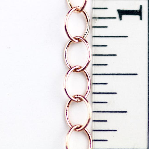 6mm x 5mm Oval Cable Chain - Rose Gold