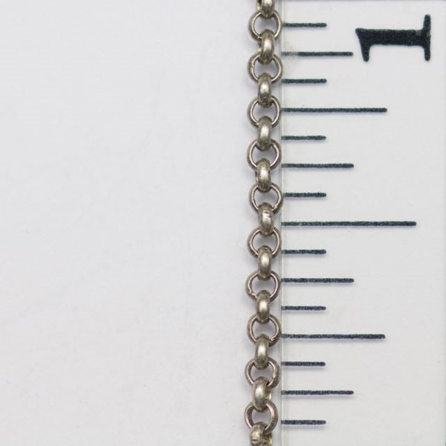2mm Delicate Rolo Chain - Antique Silver