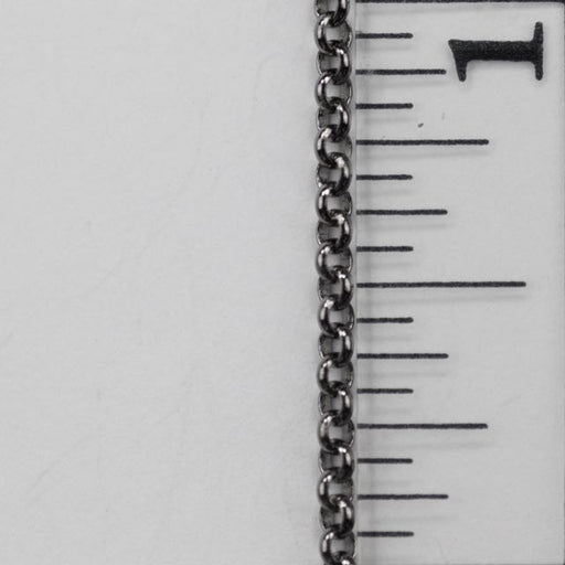 2mm Delicate Rolo Chain - Gunmetal