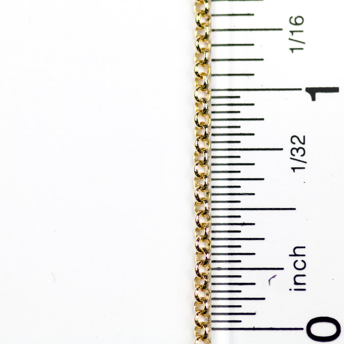 2mm Delicate Rolo Chain - Gold