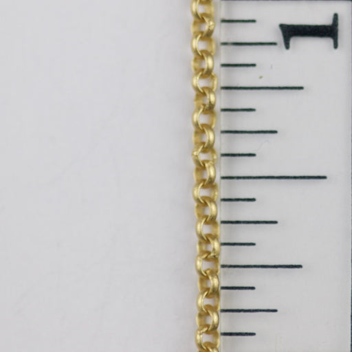 2mm Delicate Rolo Chain - Satin Hamilton Gold
