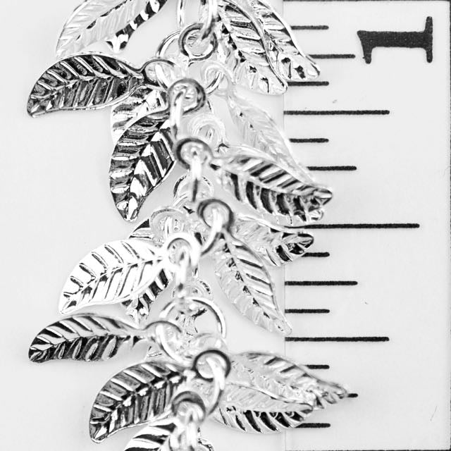 4mm x 6mm Leaf Chain (18 per inch) - Silver