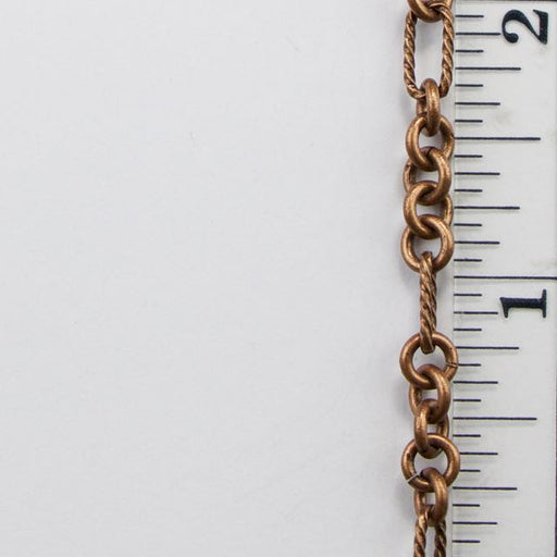 3.9X4.9 mm Antique Copper Color Cable Chain