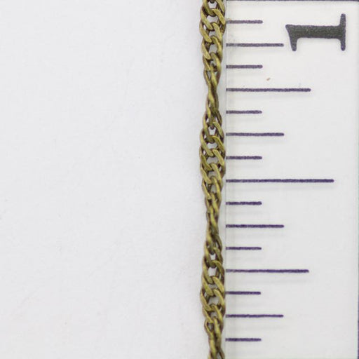 1.5mm Spiral Curb Chain - Antique Brass
