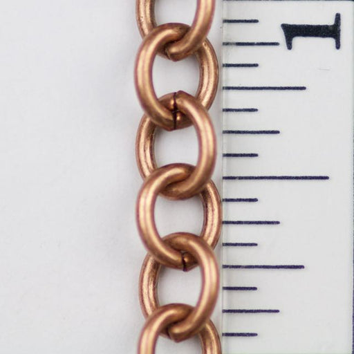 8mm x 6.5mm Cable Chain - Antique Copper