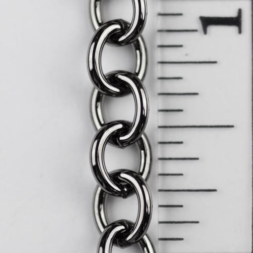8mm x 6.5mm Cable Chain - Gunmetal