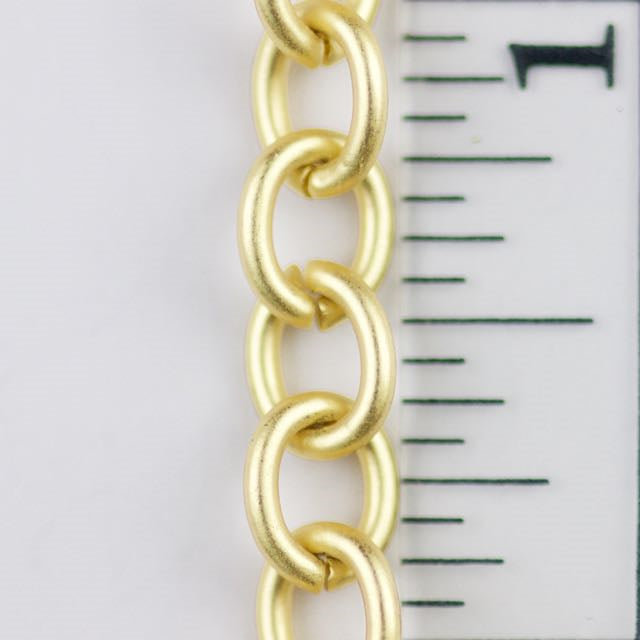 8mm x 6.5mm Cable Chain - Satin Hamilton Gold