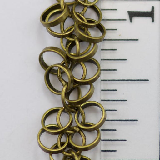 5mm Circle Dangle Cable Chain - Antique Brass