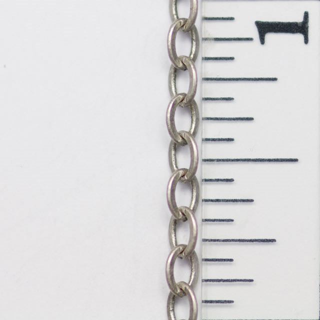 4mm x 3mm Classic Cable Chain - Antique Silver