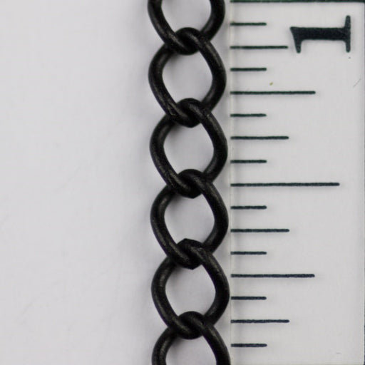 8mm Curb Chain (inside diameter 5mm x 3.3mm) - Matte Black