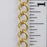 8mm Curb Chain (inside diameter 5mm x 3.3mm) - Satin Hailton Gold