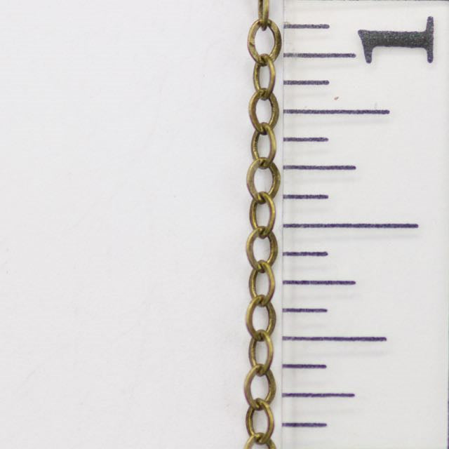 2mm x 1mm Delicate Cable Chain - Antque Brass
