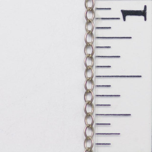 2mm x 1mm Delicate Cable Chain - Antique Silver
