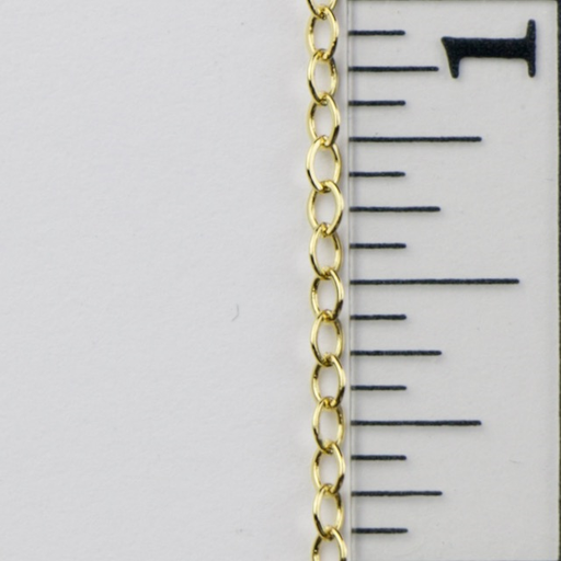 2mm x 1mm Delicate Cable Chain - Gold