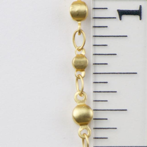 5.8mm x 2.5mm and 8mm x 3.7mm Alternating Disc Chain - Satin Hamilton Gold