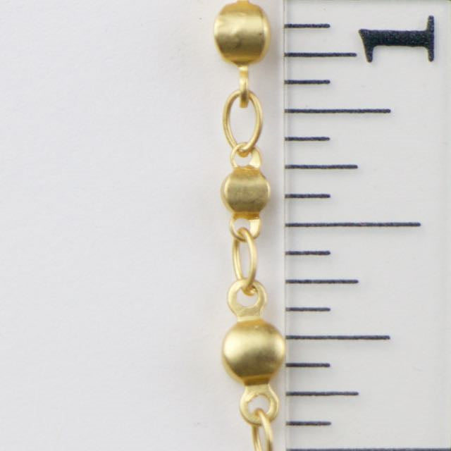 5.8mm x 2.5mm and 8mm x 3.7mm Alternating Disc Chain - Satin Hamilton Gold