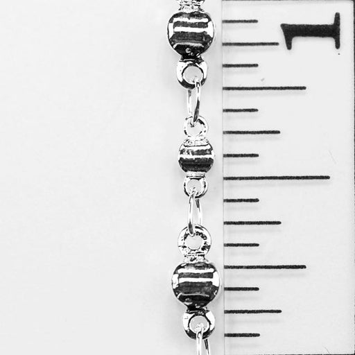 5.8mm x 2.5mm and 8mm x 3.7mm Alternating Disc Chain - Silver