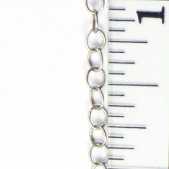 4.2mm x 4mm Fine Round Cable Chain - Antique Silver