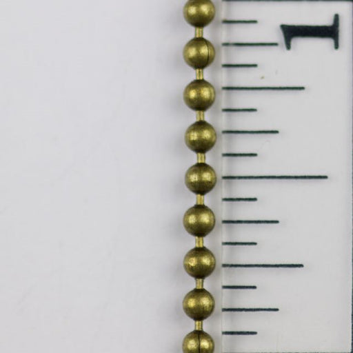 2.3mm Ball Chain - Antique Brass