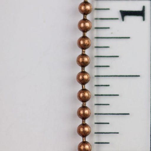 2.3mm Ball Chain - Antique Copper