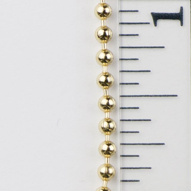 2.3mm Ball Chain - Gold