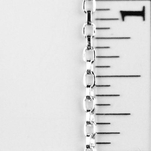 2.5 x 3.5mm Square Wire Cable Chain - Silver