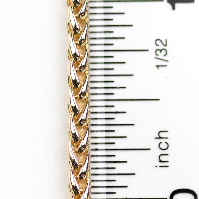 3mm Wheat Chain - Gold