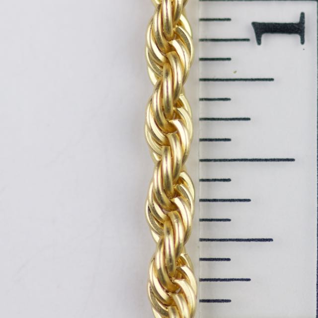 3.8mm Classic Rope Chain - Satin Hamilton Gold